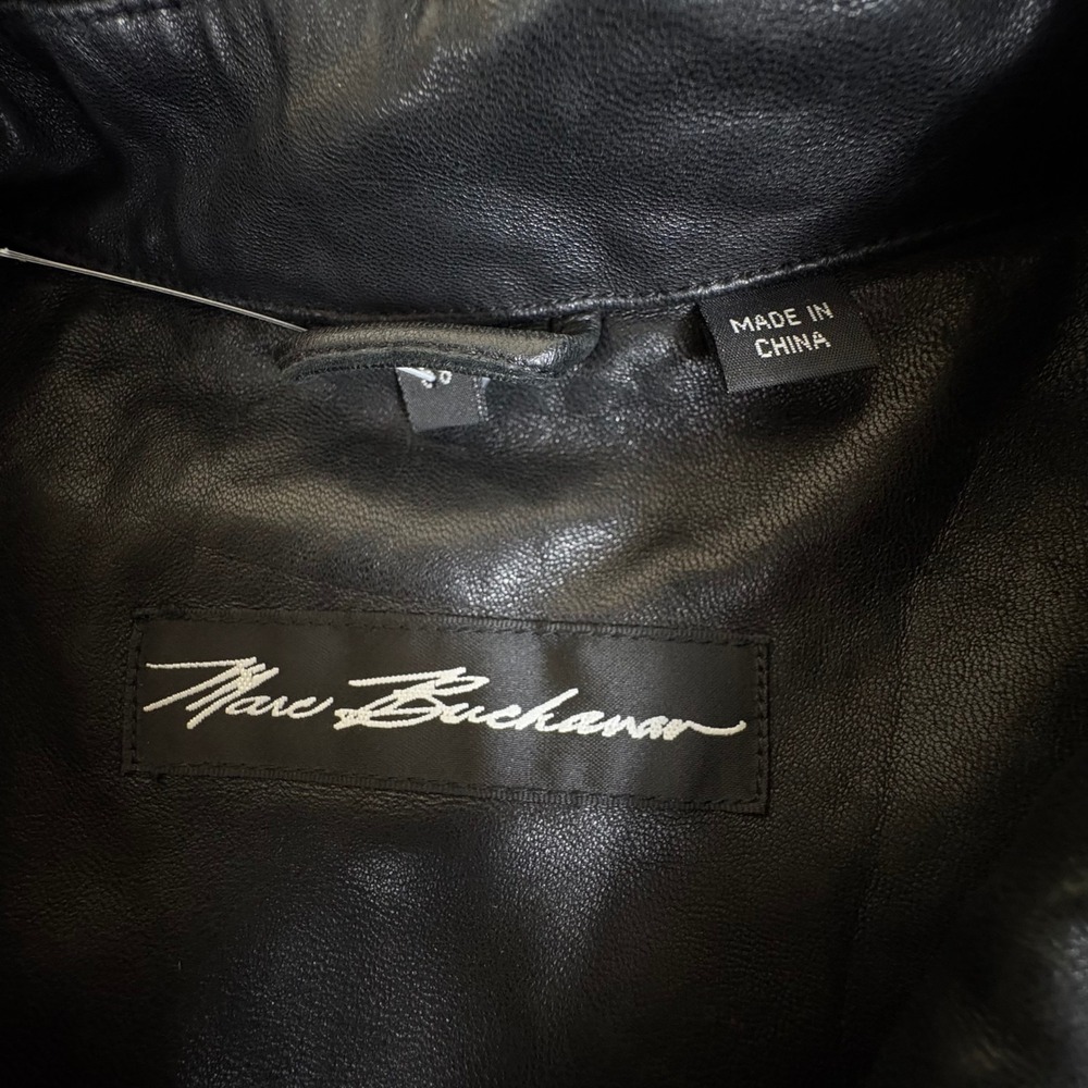 Vintage Pelle Pelle Marc Buchanan Embossed Leather Bomber Jacket 56‎ Y2K - Picture 4 of 16